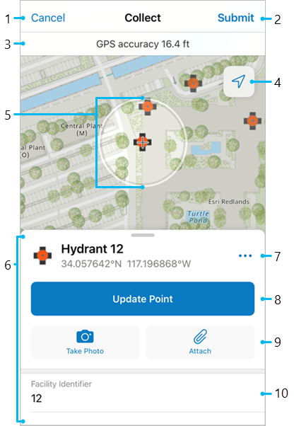 Data collection form and location target